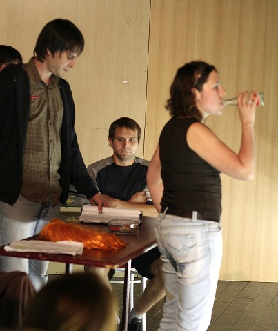 Z divadelnch zkouek nov hry  2008 pod KOS ky